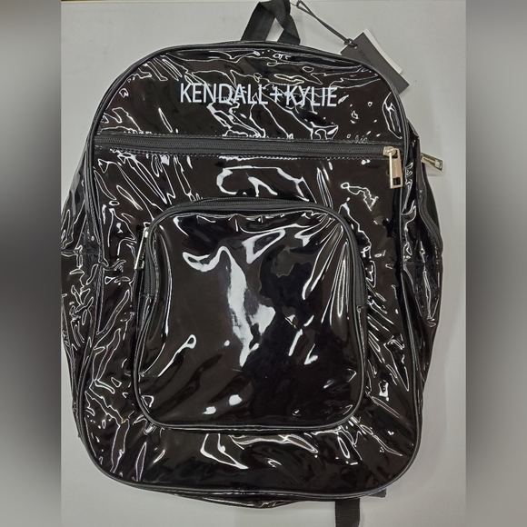 Kendall & Kylie Handbags - NWT *rare* Kendall & Kylie Clear/Black PVC Backpack